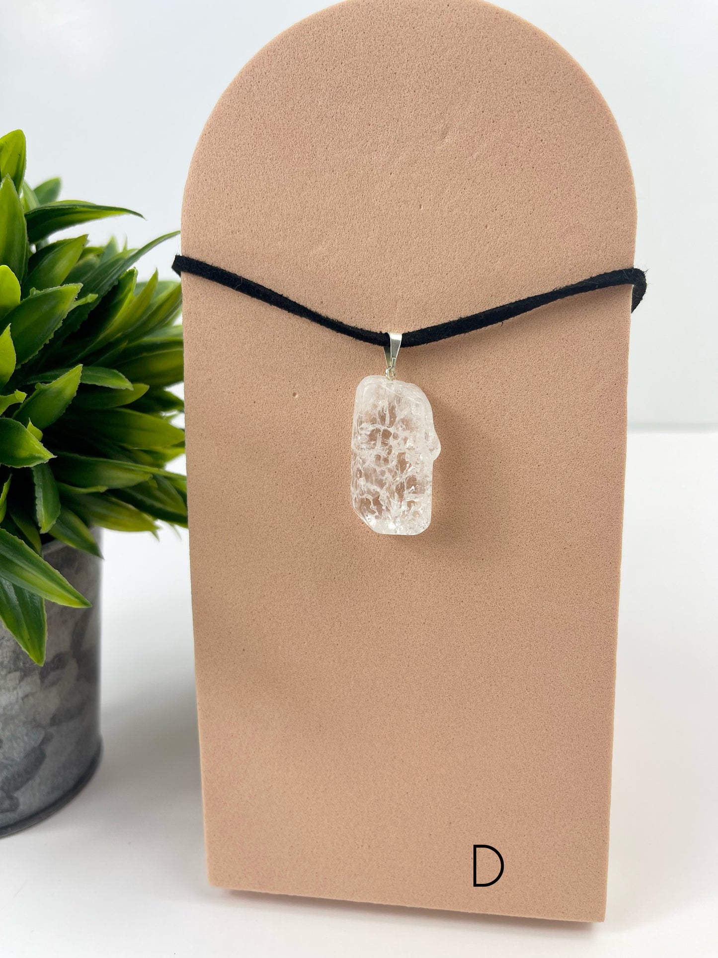 Crackle Quartz Pendant D