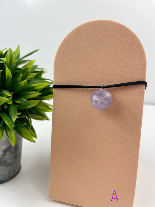 Chevron Amethyst Pendant A