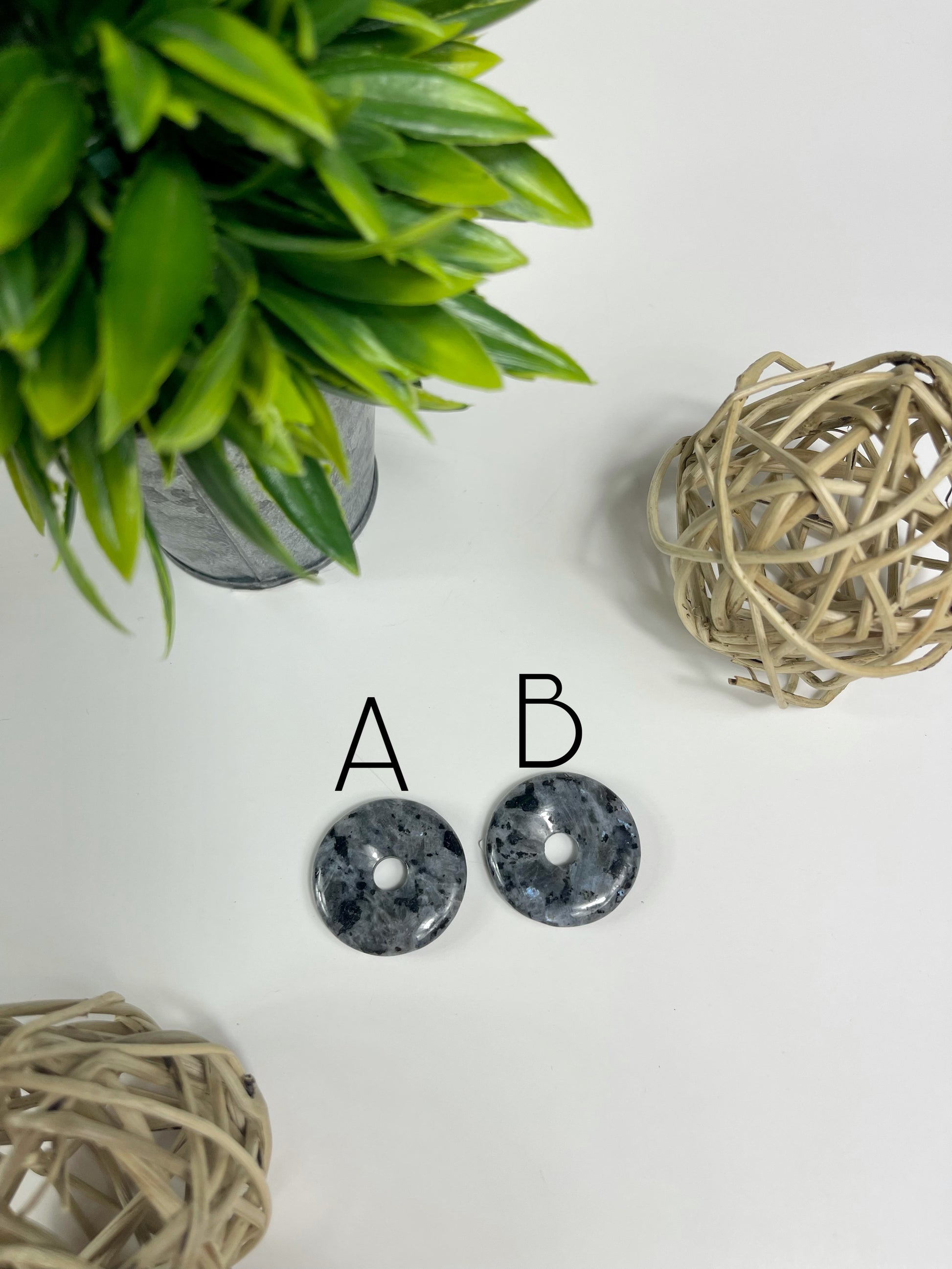 Larvikite Round Pendants