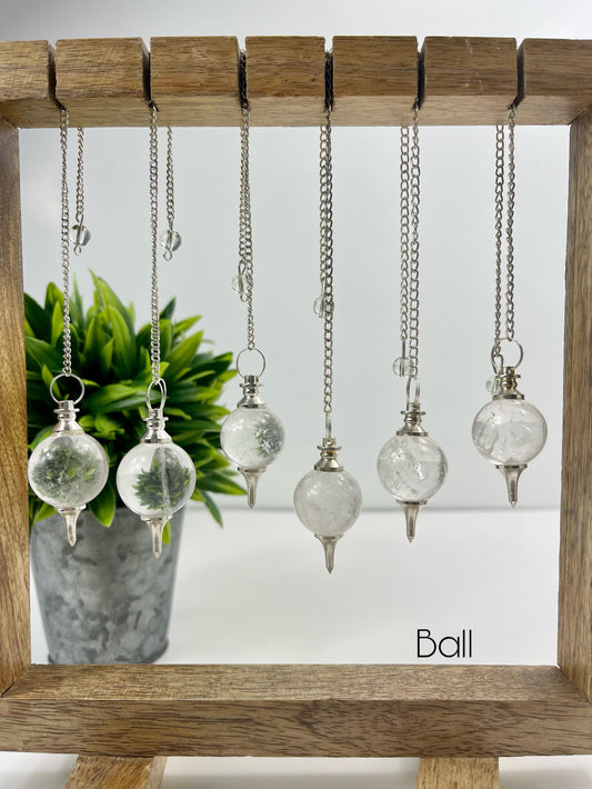 Clear Quartz Ball Pendulums