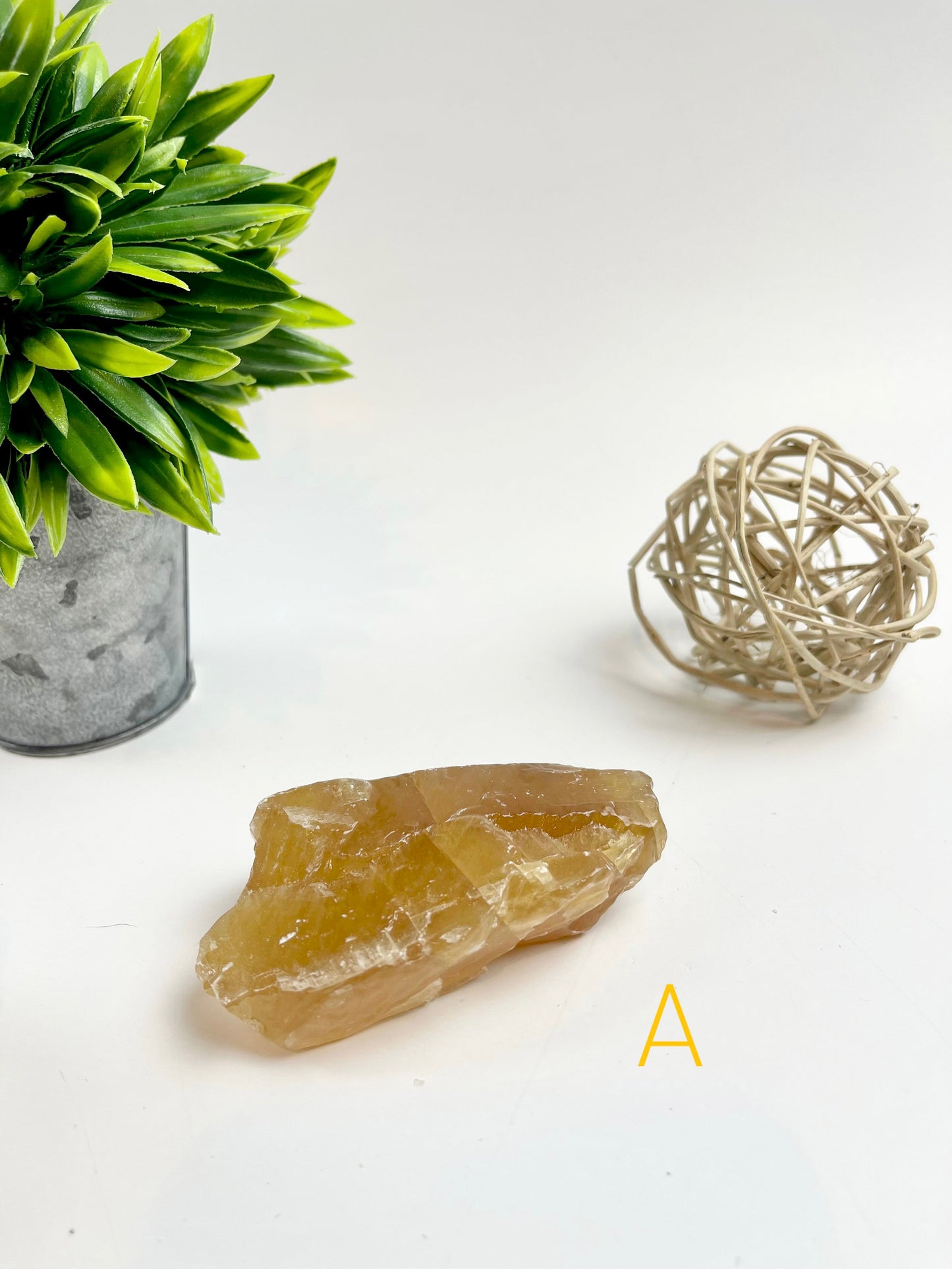 Honey Calcite Raw Specimen A