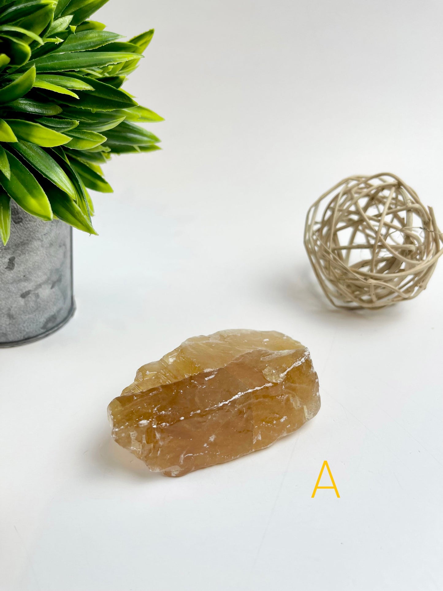 Honey Calcite Raw Specimen A