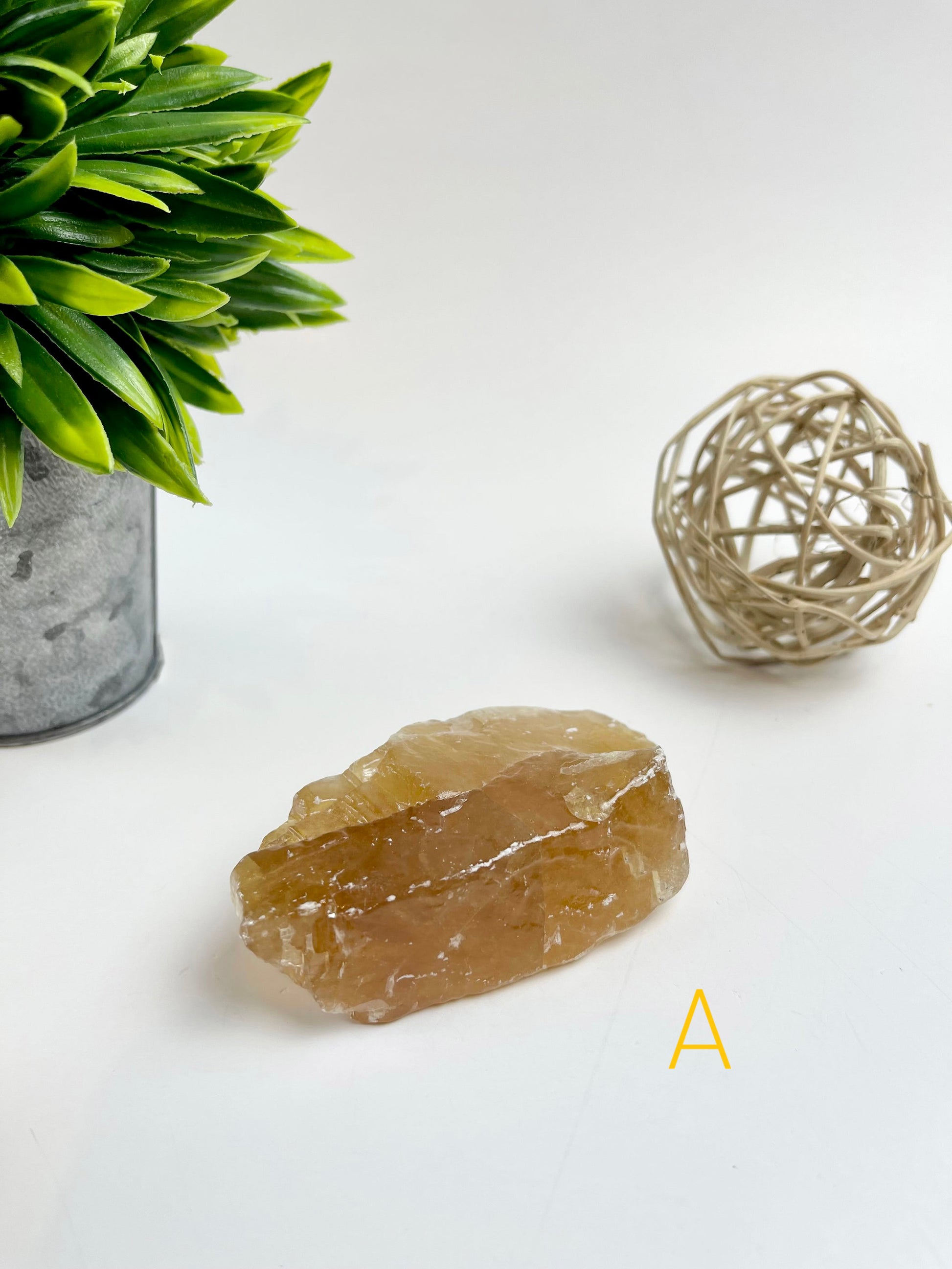 Honey Calcite Raw Specimen A
