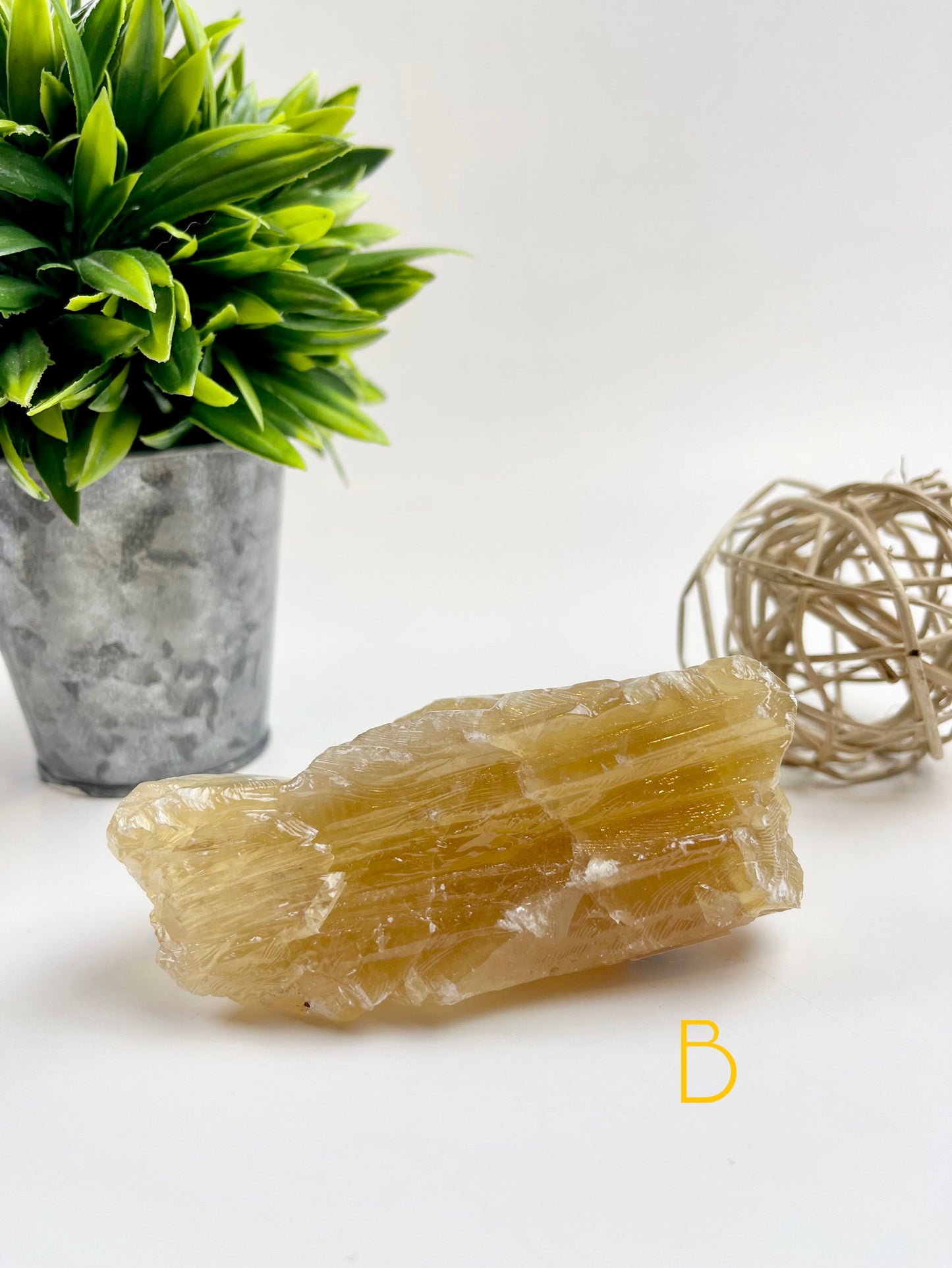 Honey Calcite Raw Specimen B