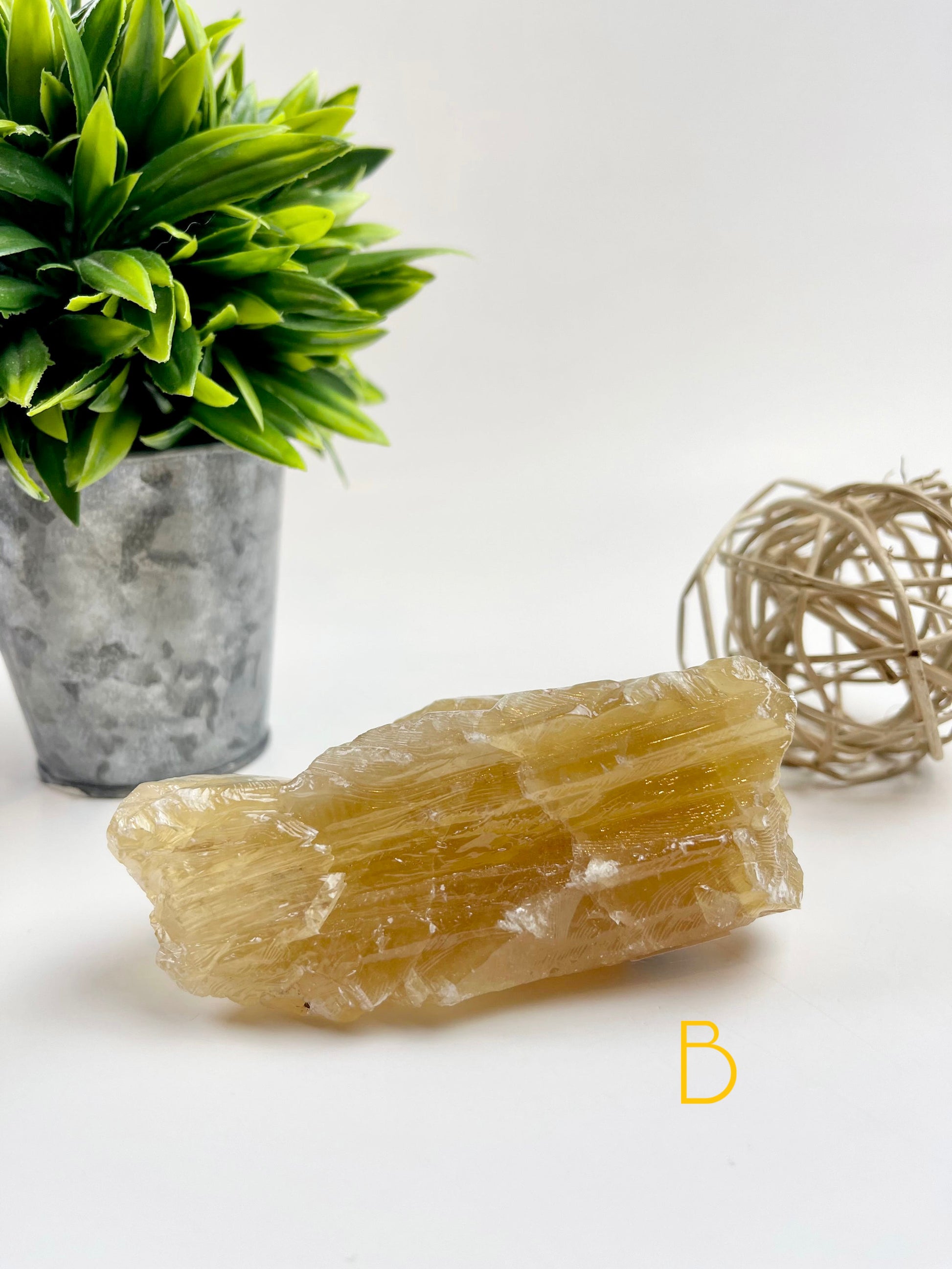 Honey Calcite Raw Specimen B