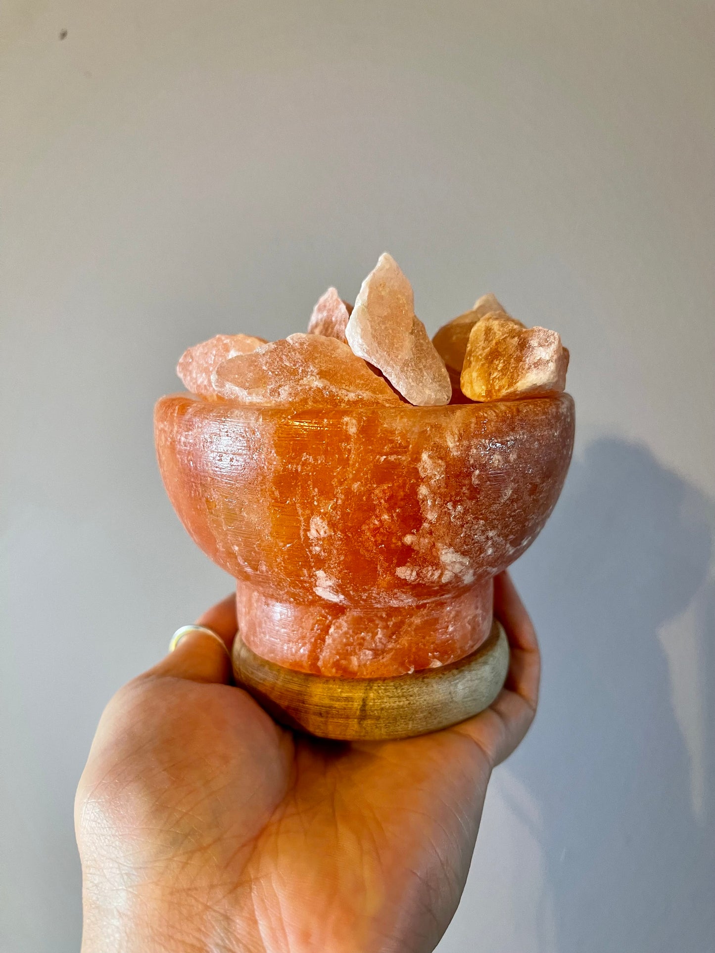 USB Colour Changing Pink Himalayan Salt Lamp - Fire Bowl