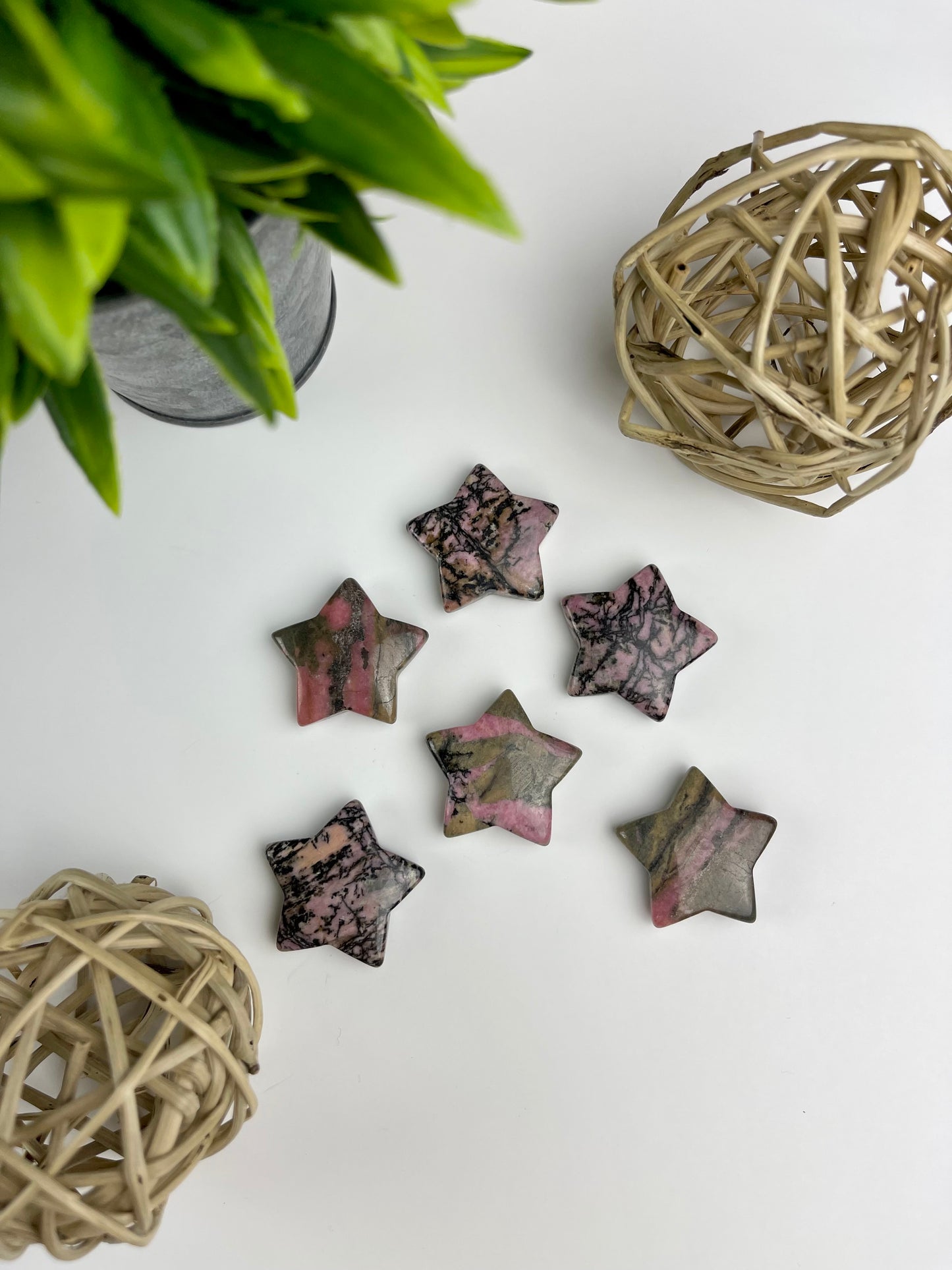 Rhodonite Crystal Stars