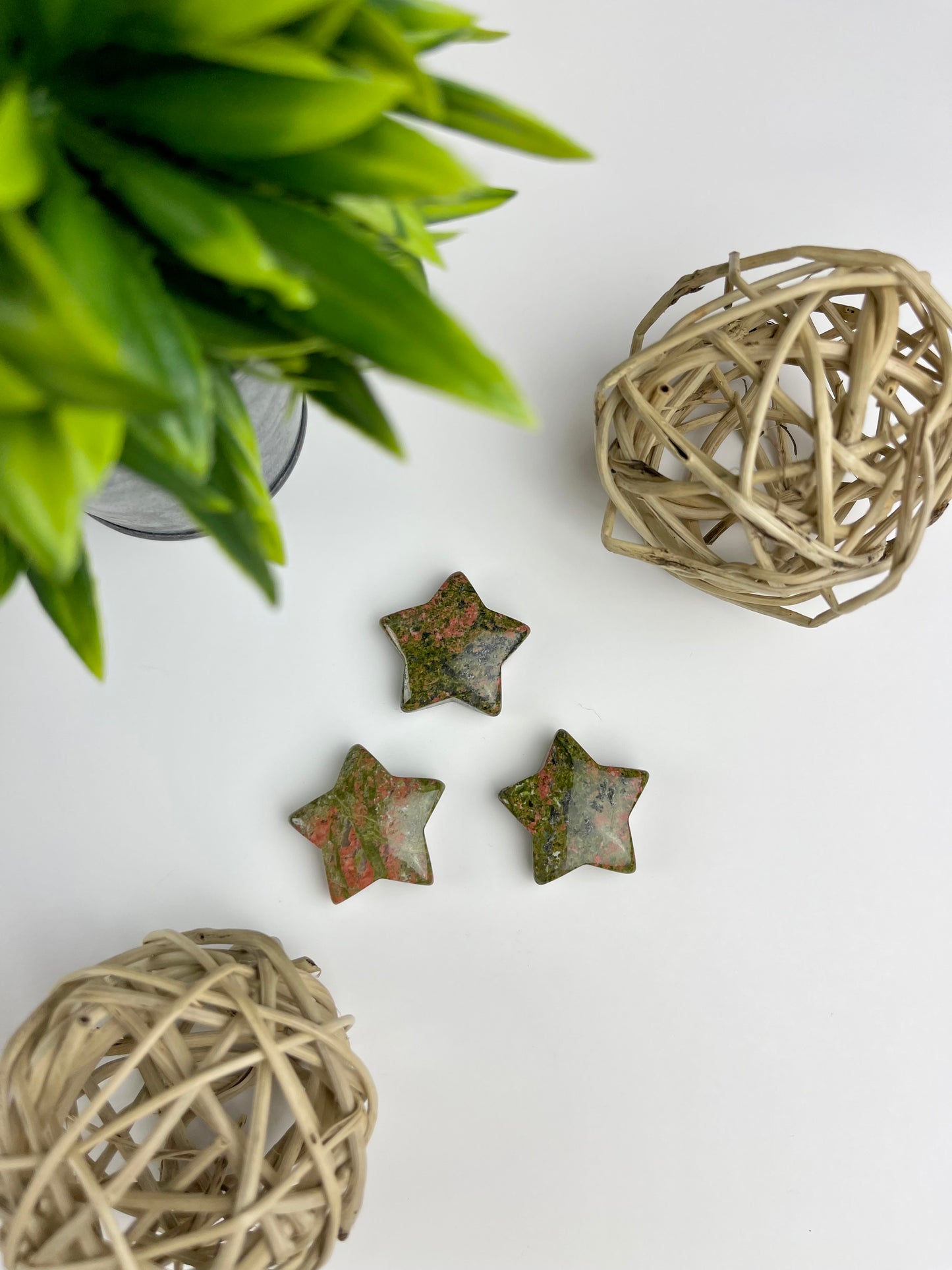 Unakite Crystal Stars