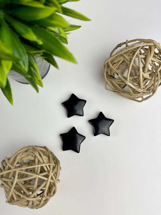 Black Obsidian Crystal Stars