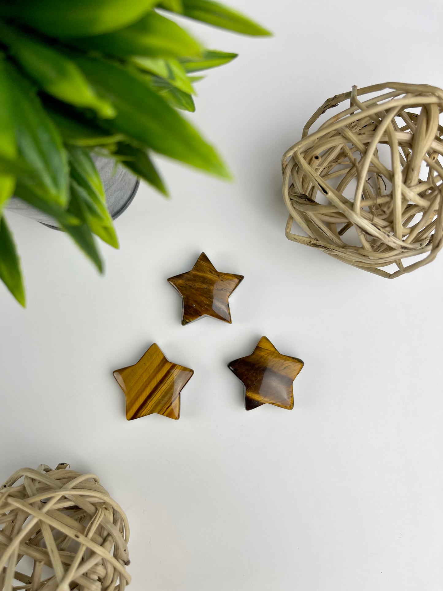 Golden Tiger's Eye Crystal Stars