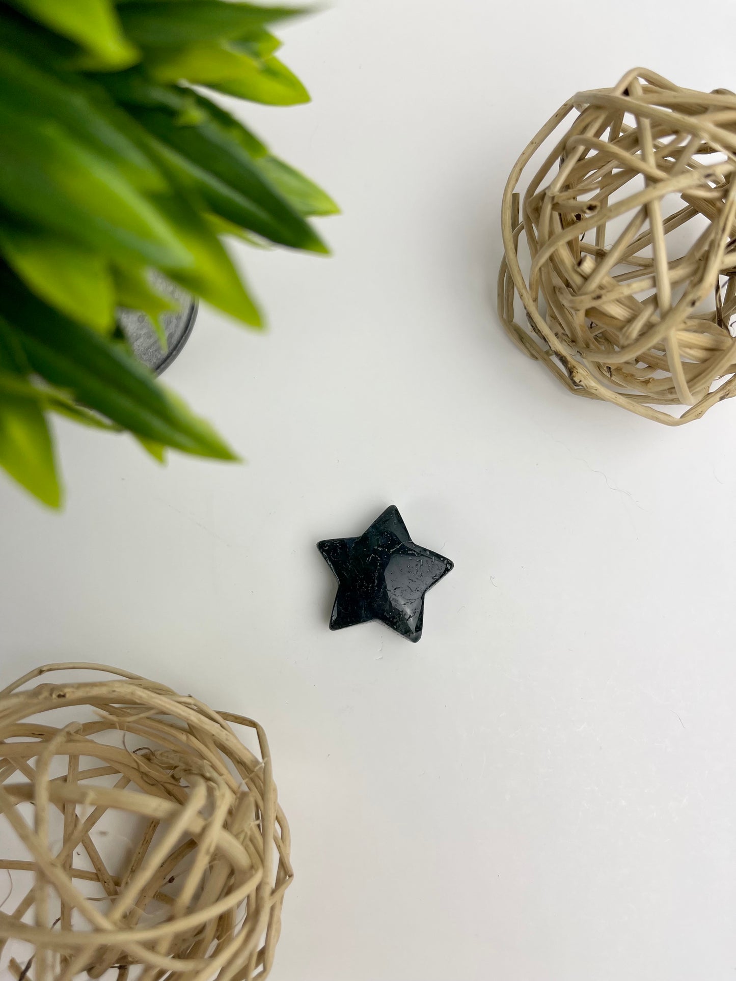 Moss Agate Crystal Stars
