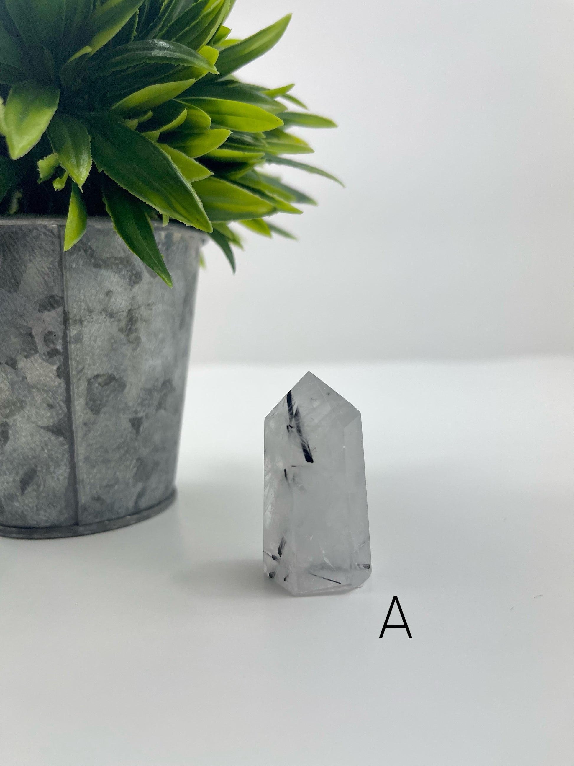 Black Tourmaline in Quartz Tower A