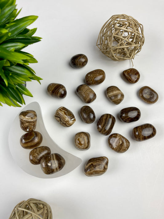 Brown Aragonite Tumbles