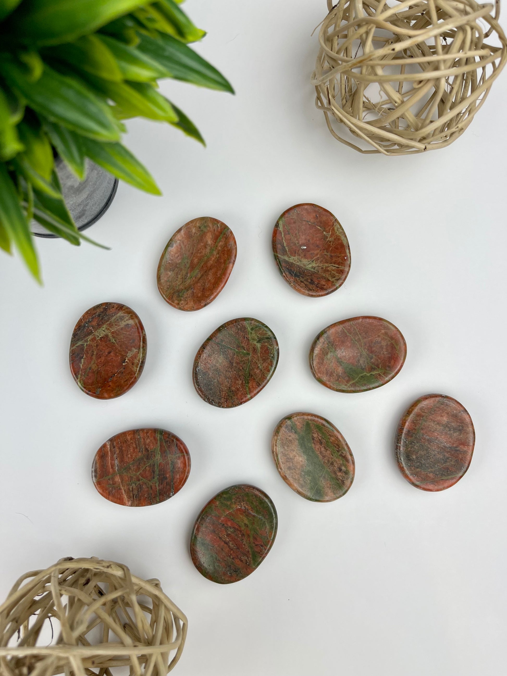 Unakite Worry Stones