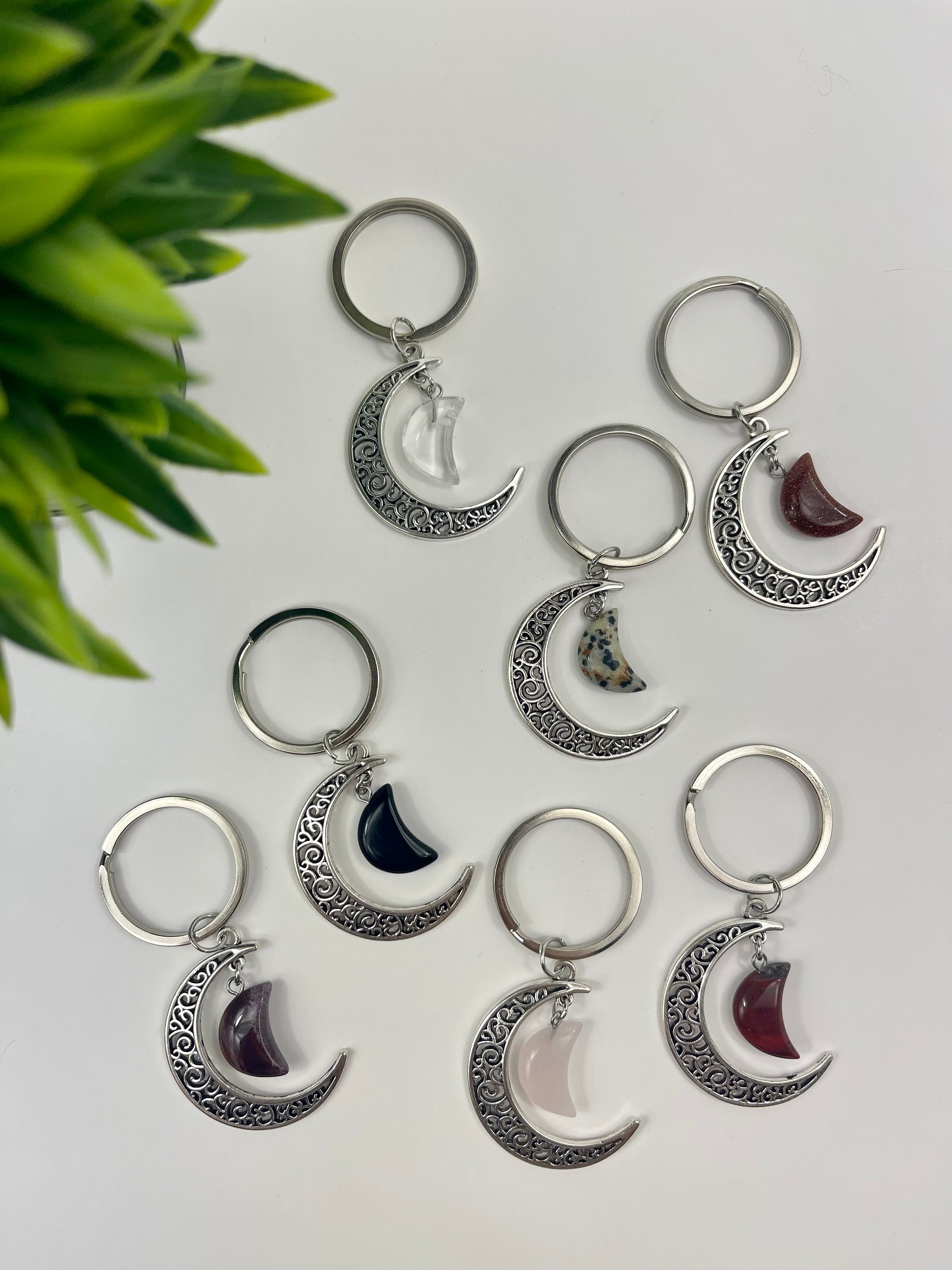Crystal Moon Keychains