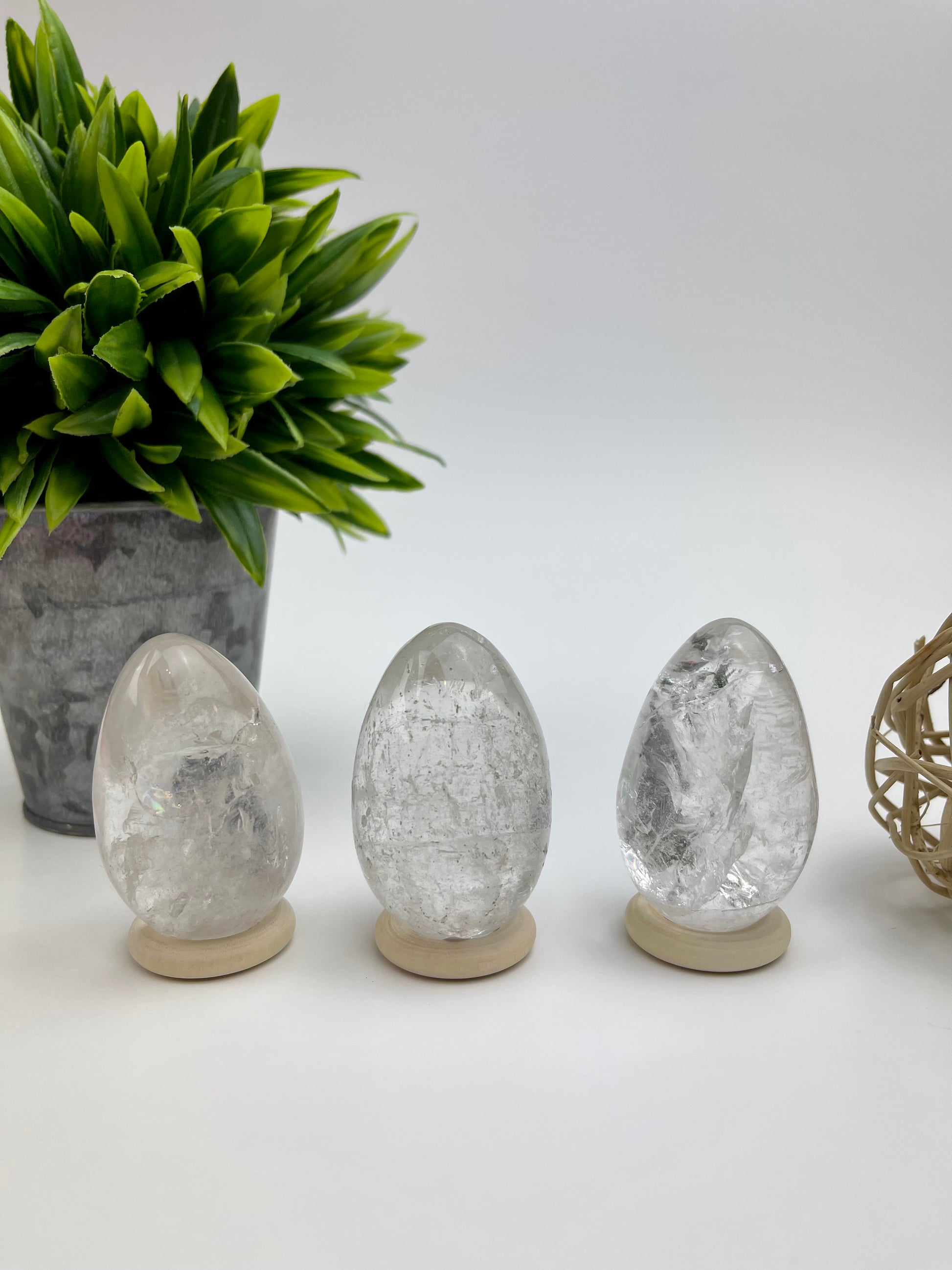 Clear Quartz Eggs