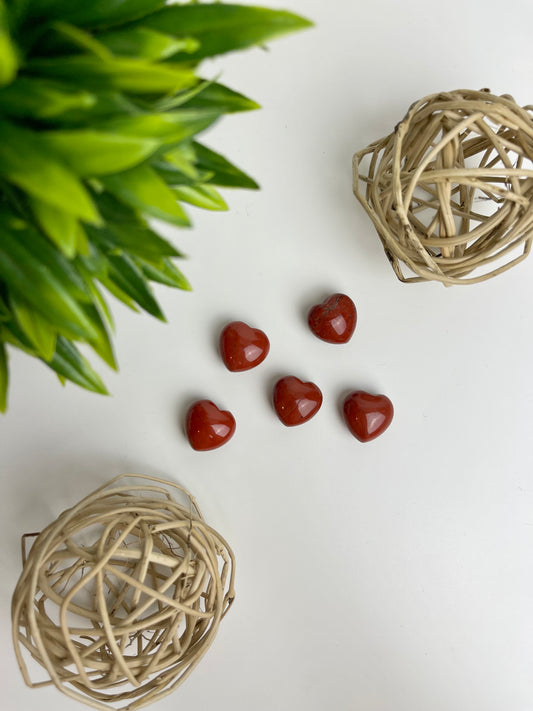 Red Jasper Hearts