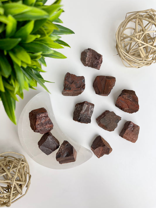 Red Tiger's Eye Raw Pieces - Canadian Crystal Queens