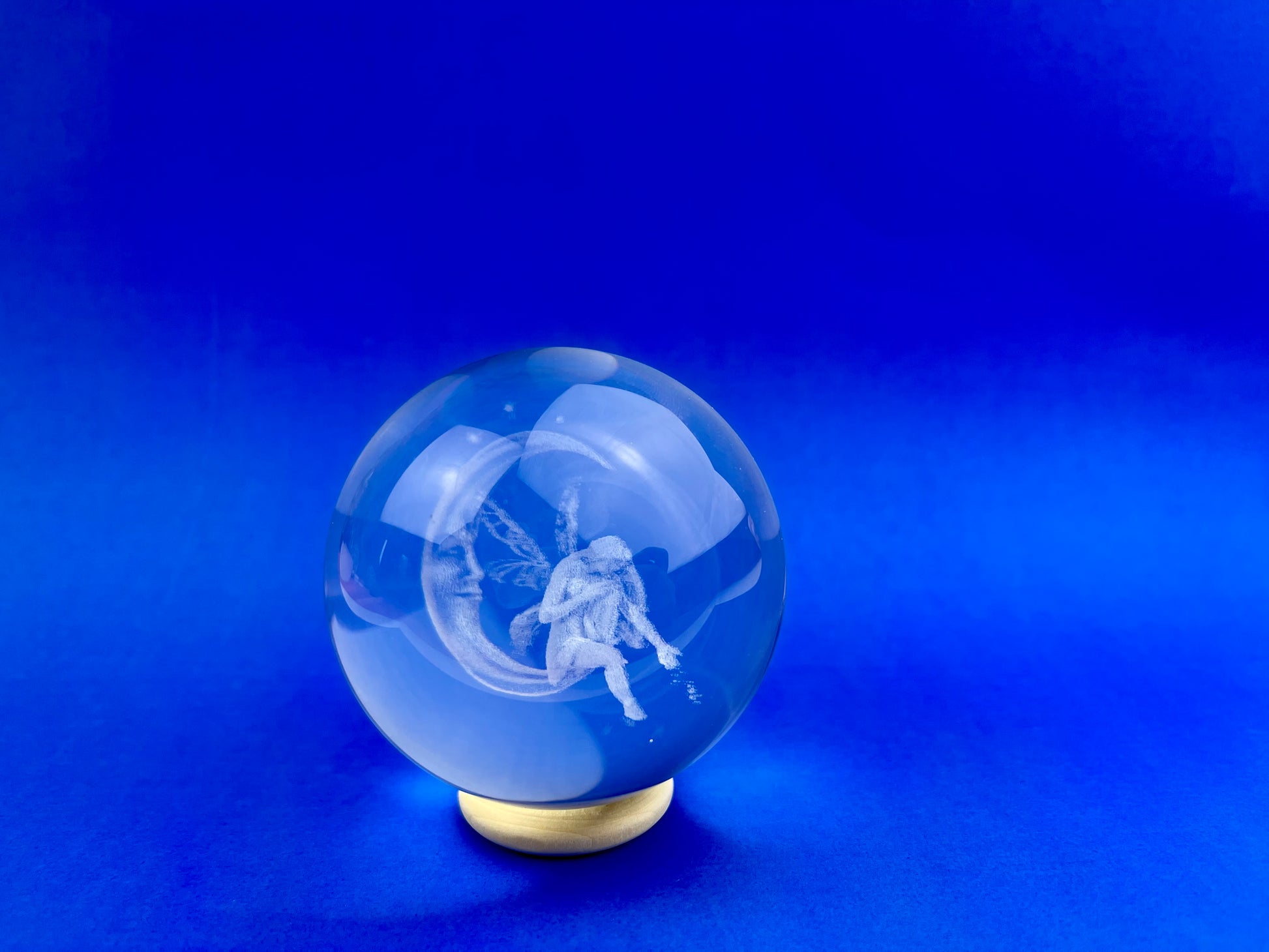Fairy on the Moon Glass Crystal Ball