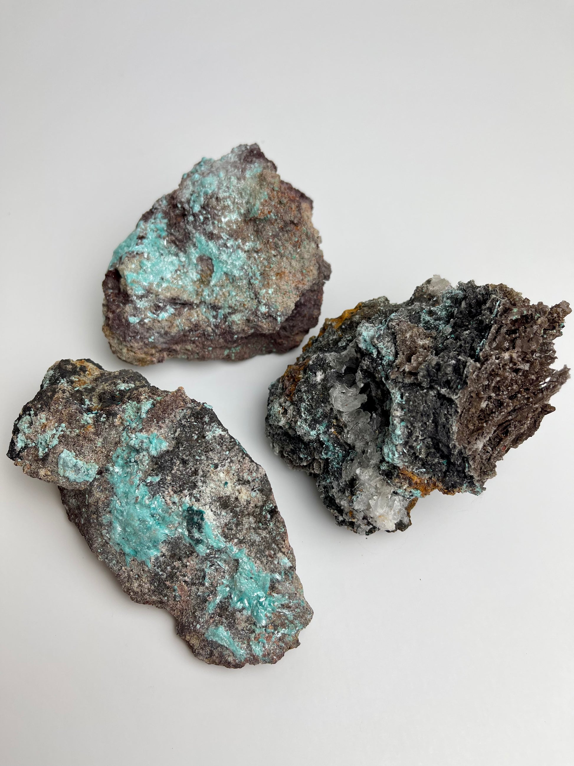 Aurichalcite Raw Specimens Group Picture