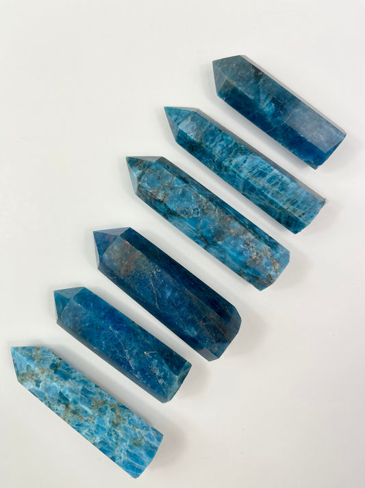 Blue Apatite Towers Group Picture