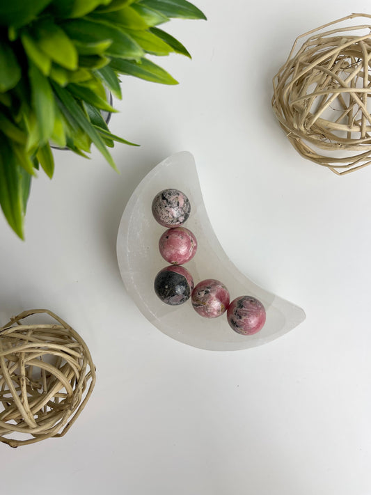 Rhodochrosite Mini Spheres - Canadian Crystal Queens