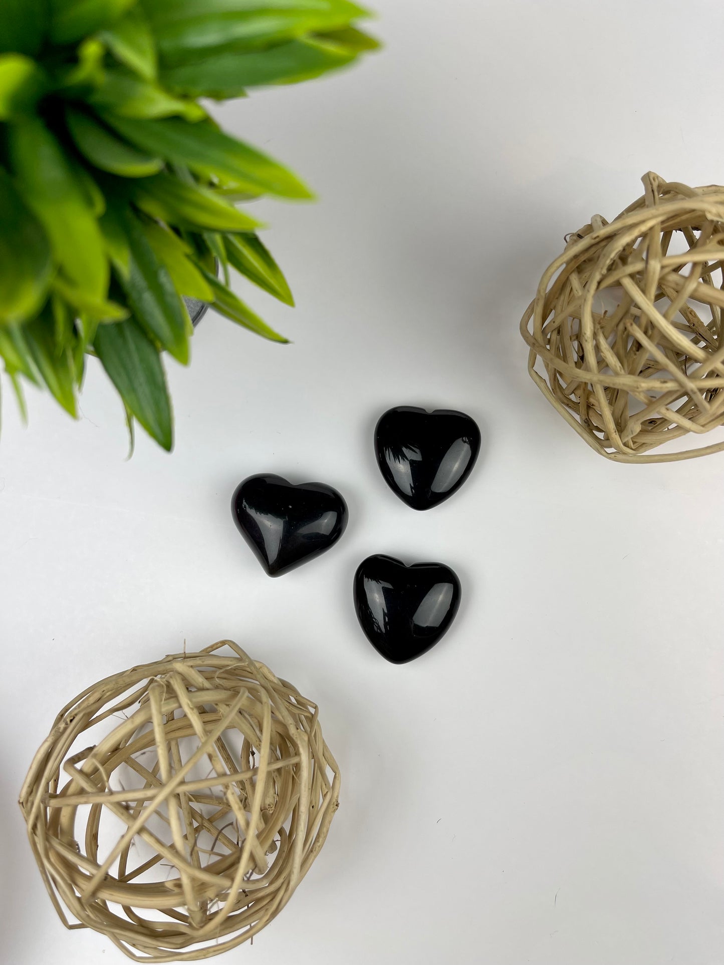 Black Obsidian Medium Hearts