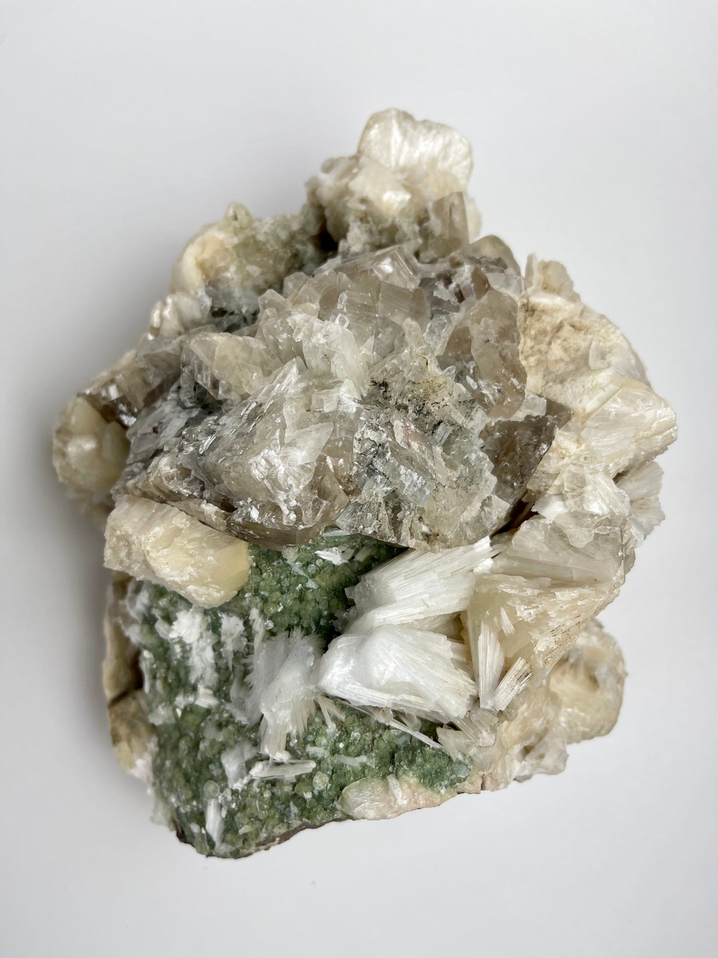Green Apophyllite, Scolecite & Stilbite Raw Specimen