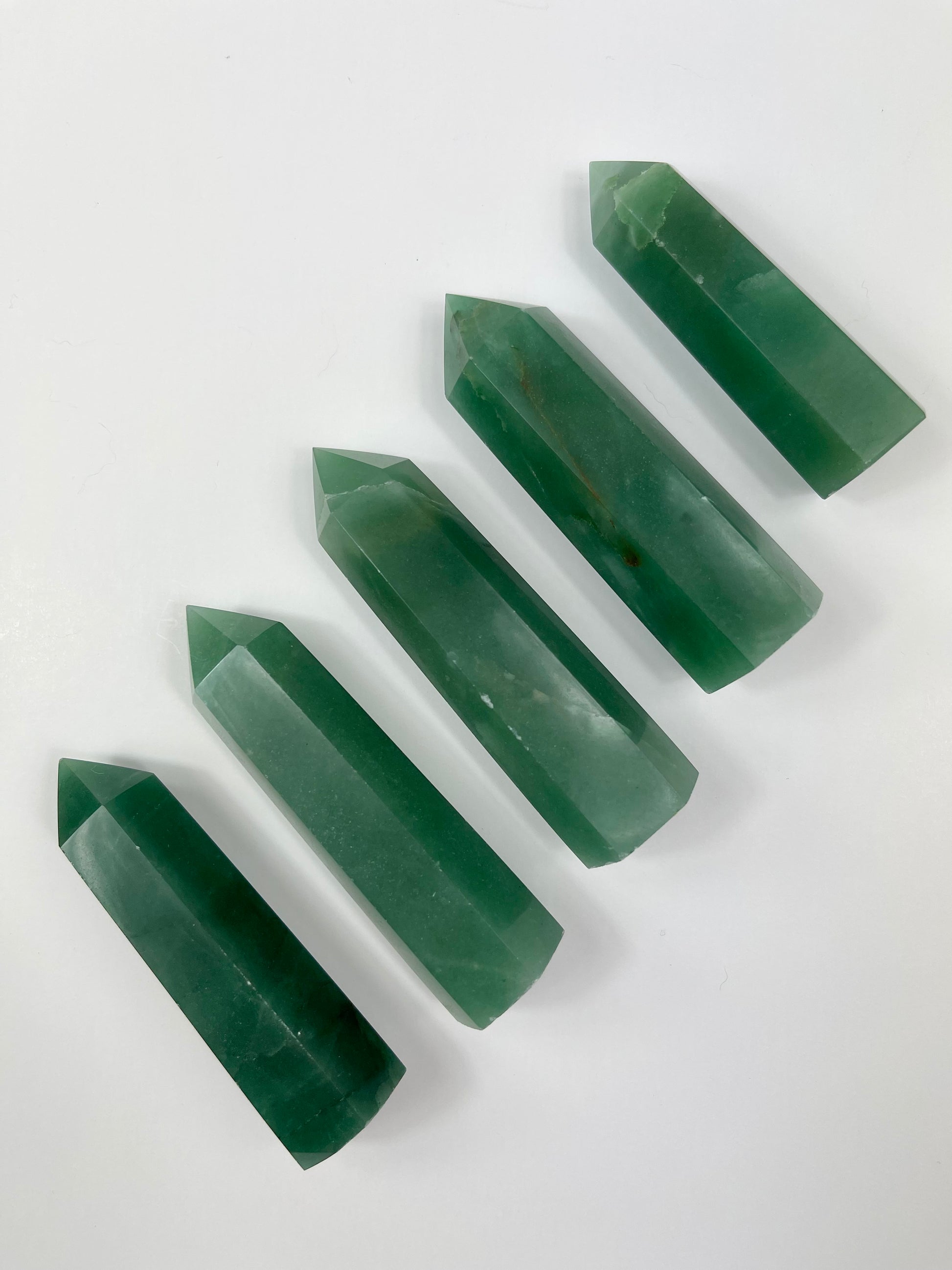 Green Aventurine Towers Group Picture