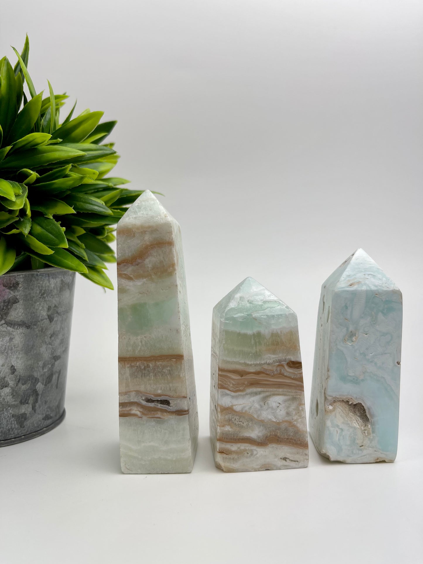 Caribbean Blue Calcite Towers