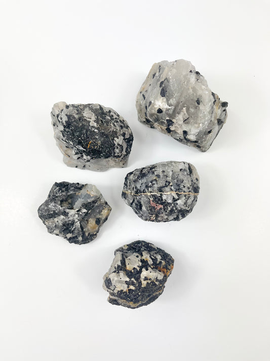 Black Tourmaline in Quartz Raw Specimen Group Picture