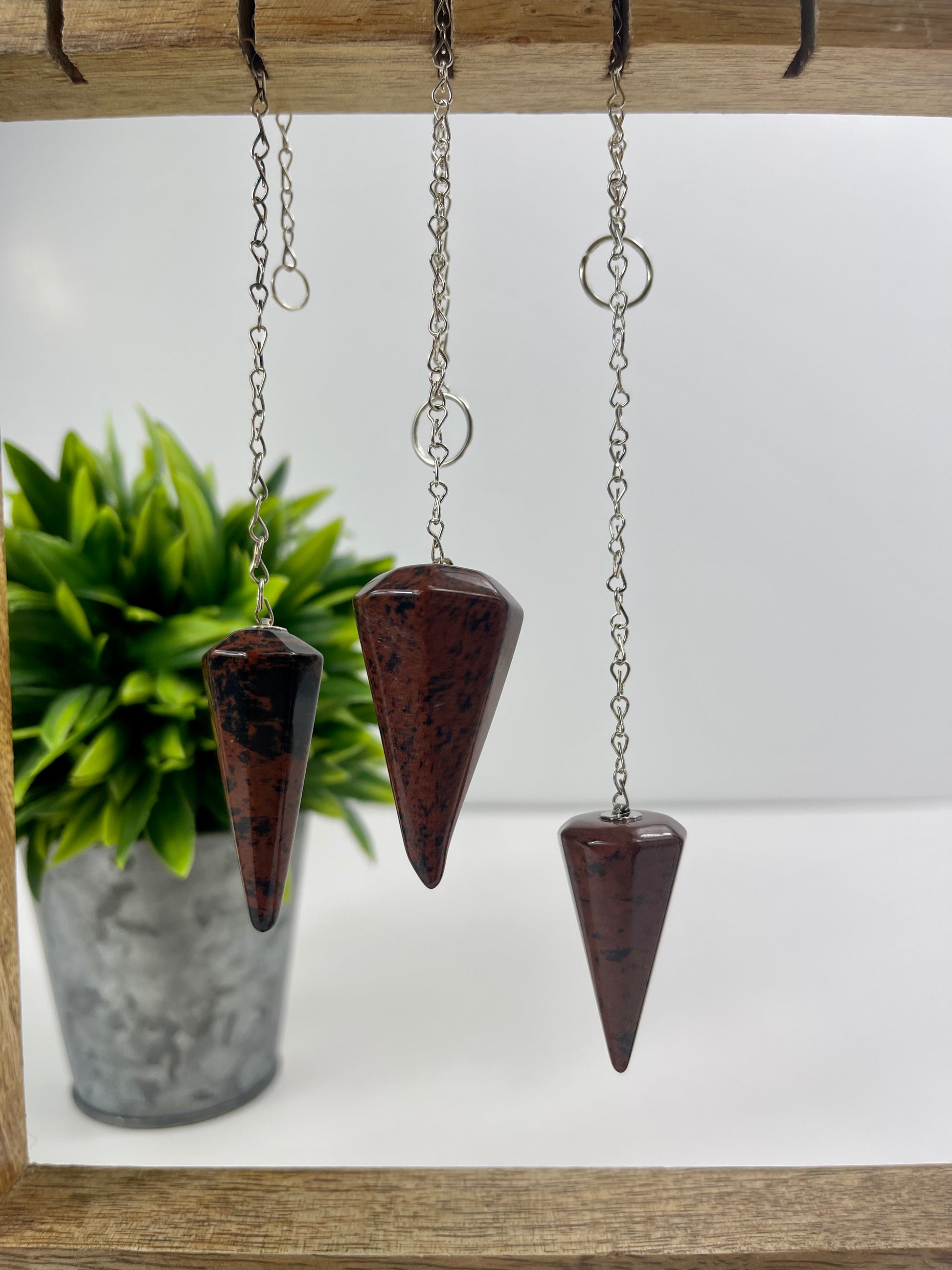 Mahogany Obsidian Pendulums