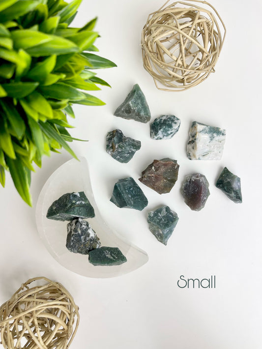 Small Moss Agate Raw Pieces