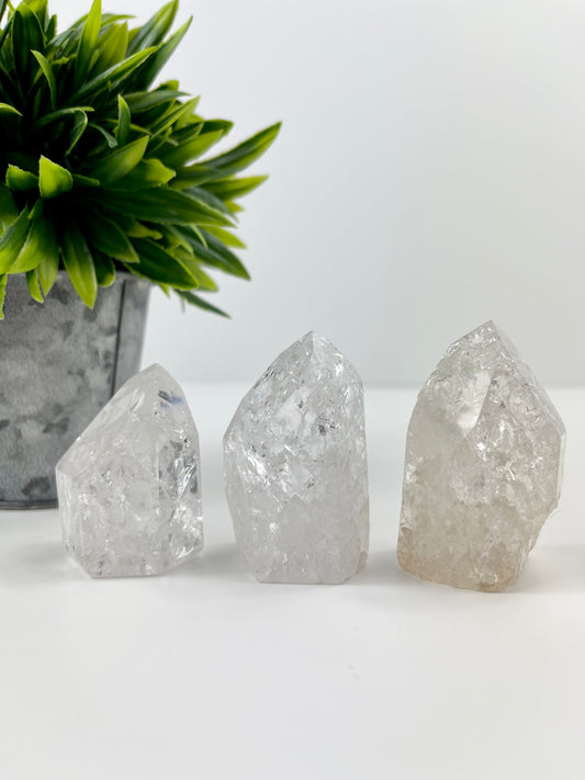 Crackle Quartz Towers