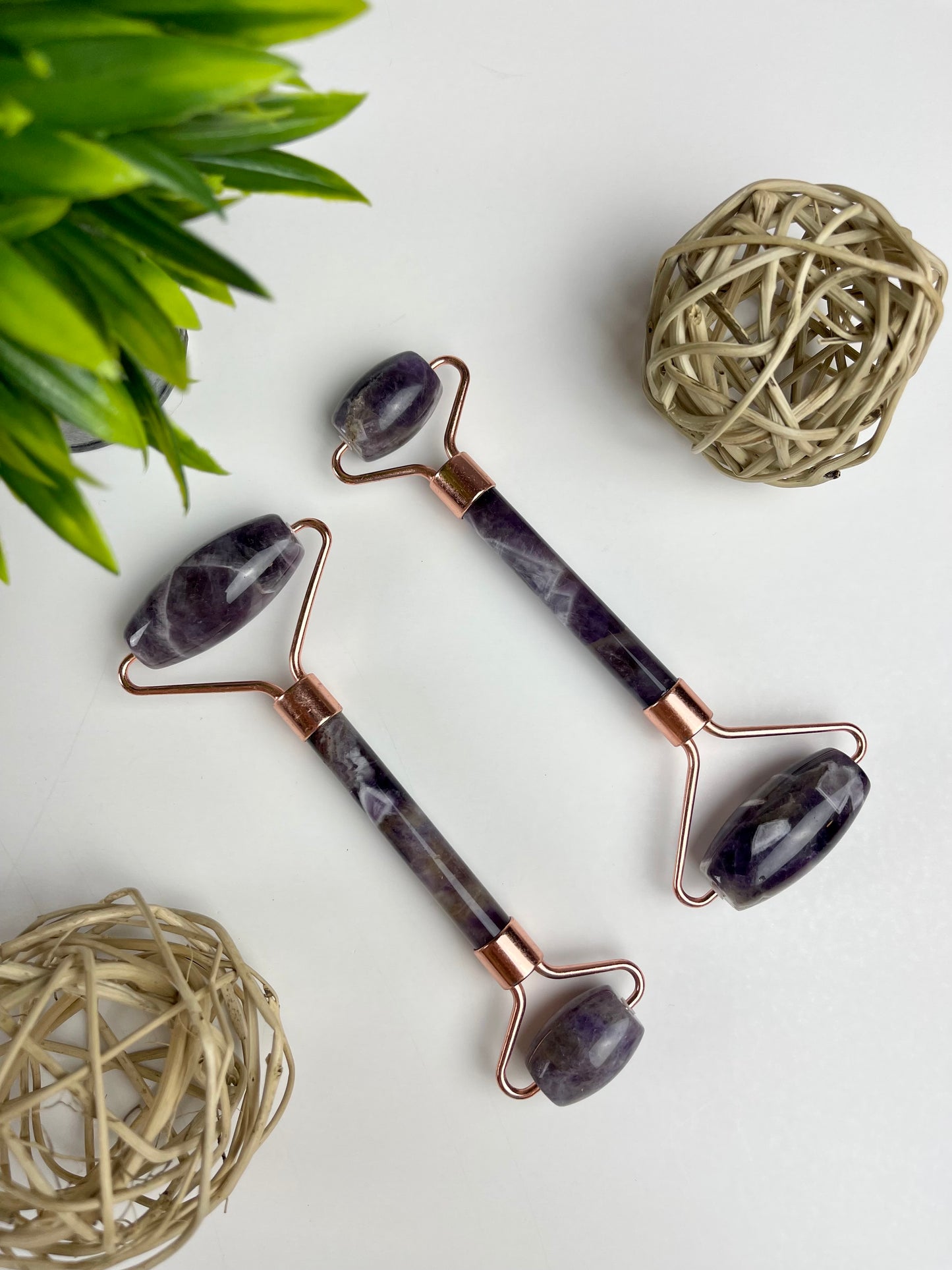 Chevron Amethyst Face Rollers