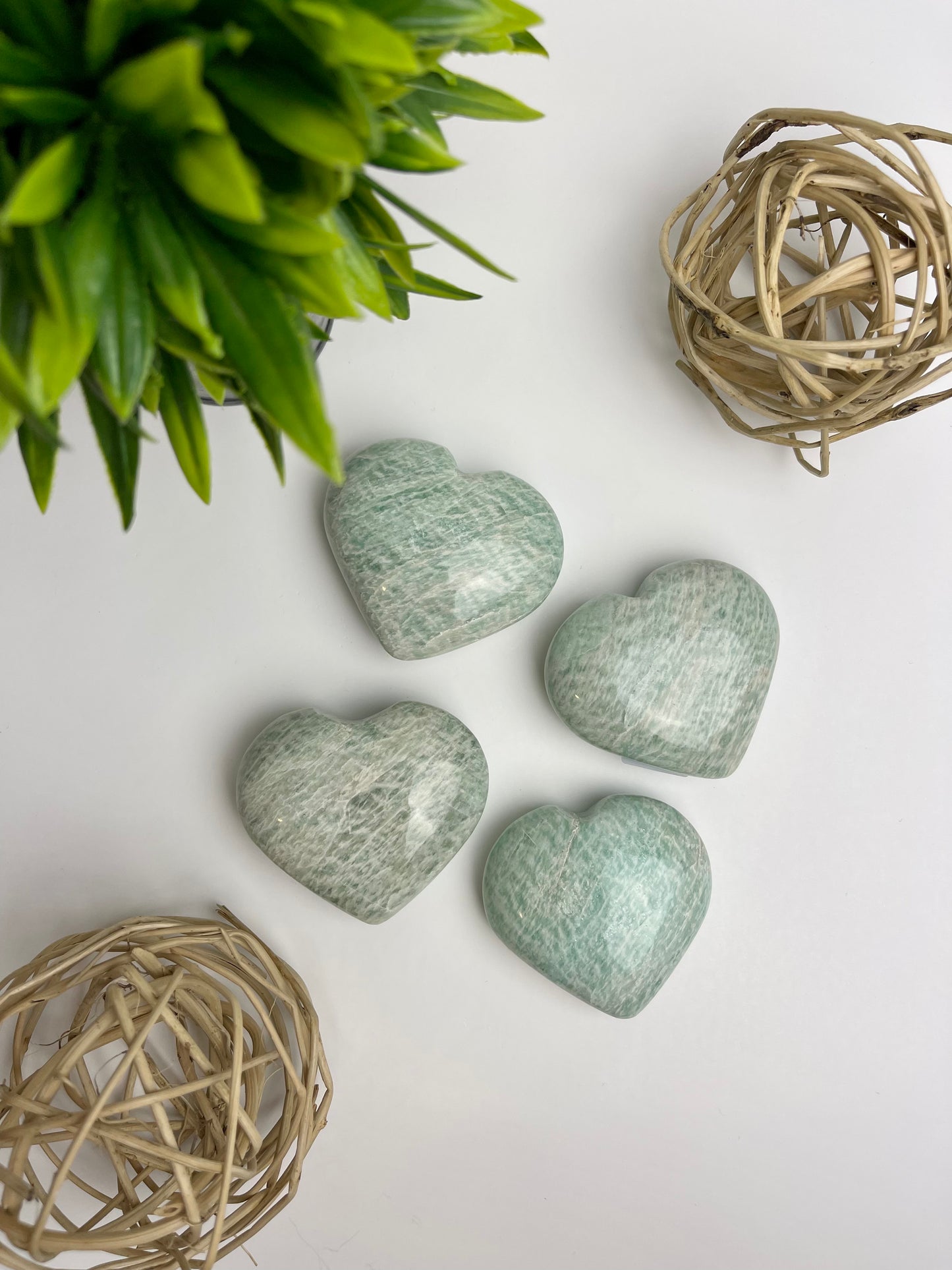 Amazonite Hearts