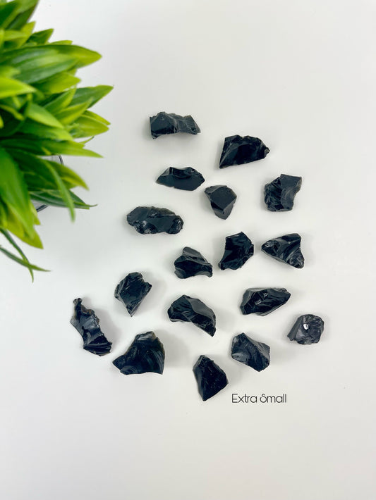 Extra Small Black Obsidian Raw Pieces
