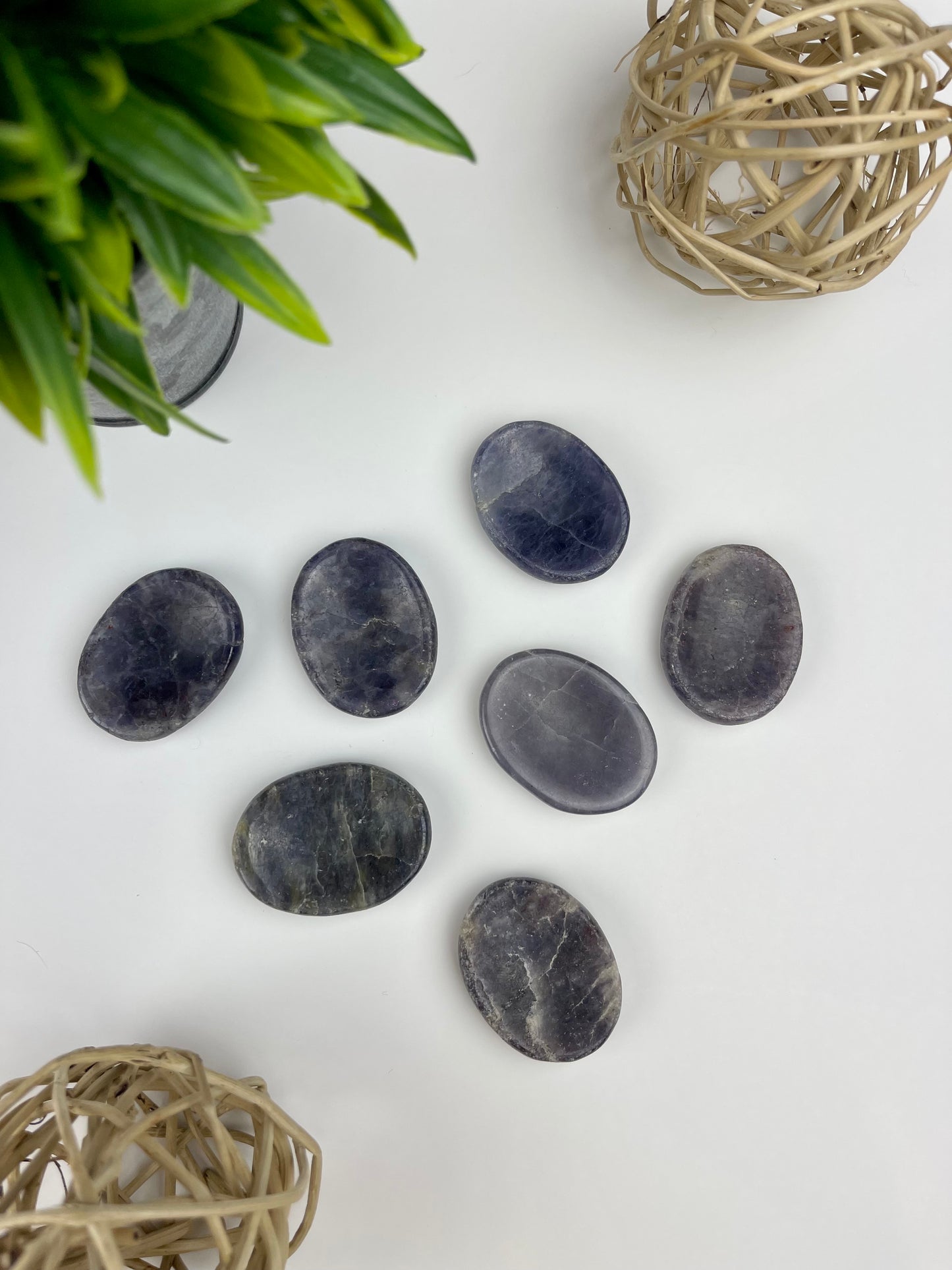 Iolite Worry Stones