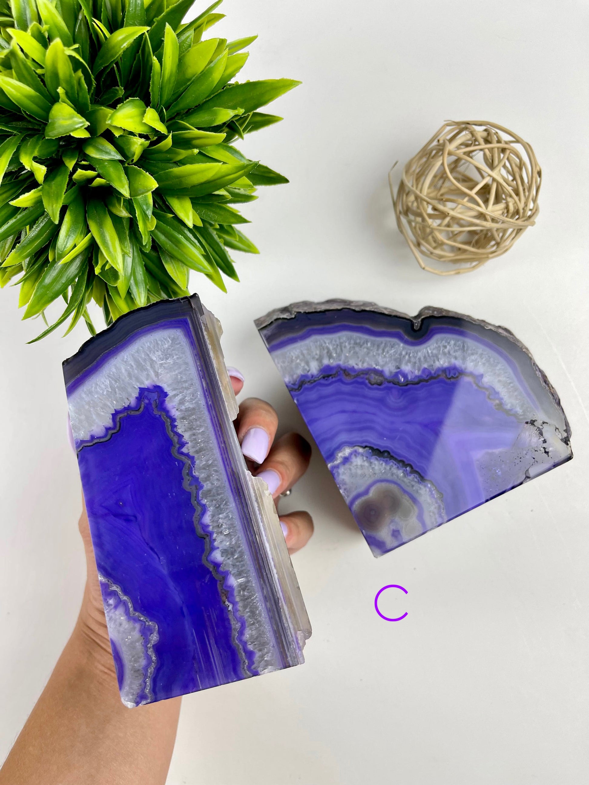 Agate Bookends Style C
