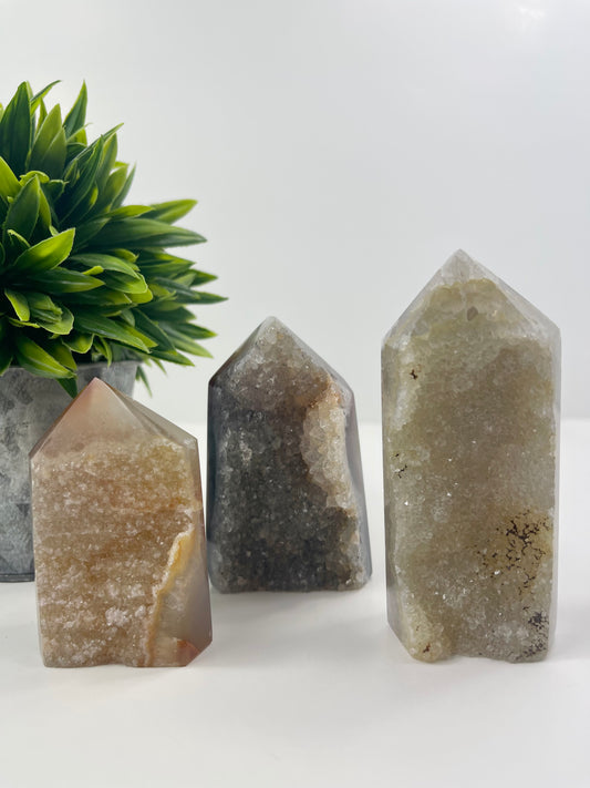 Agate Druzy Towers
