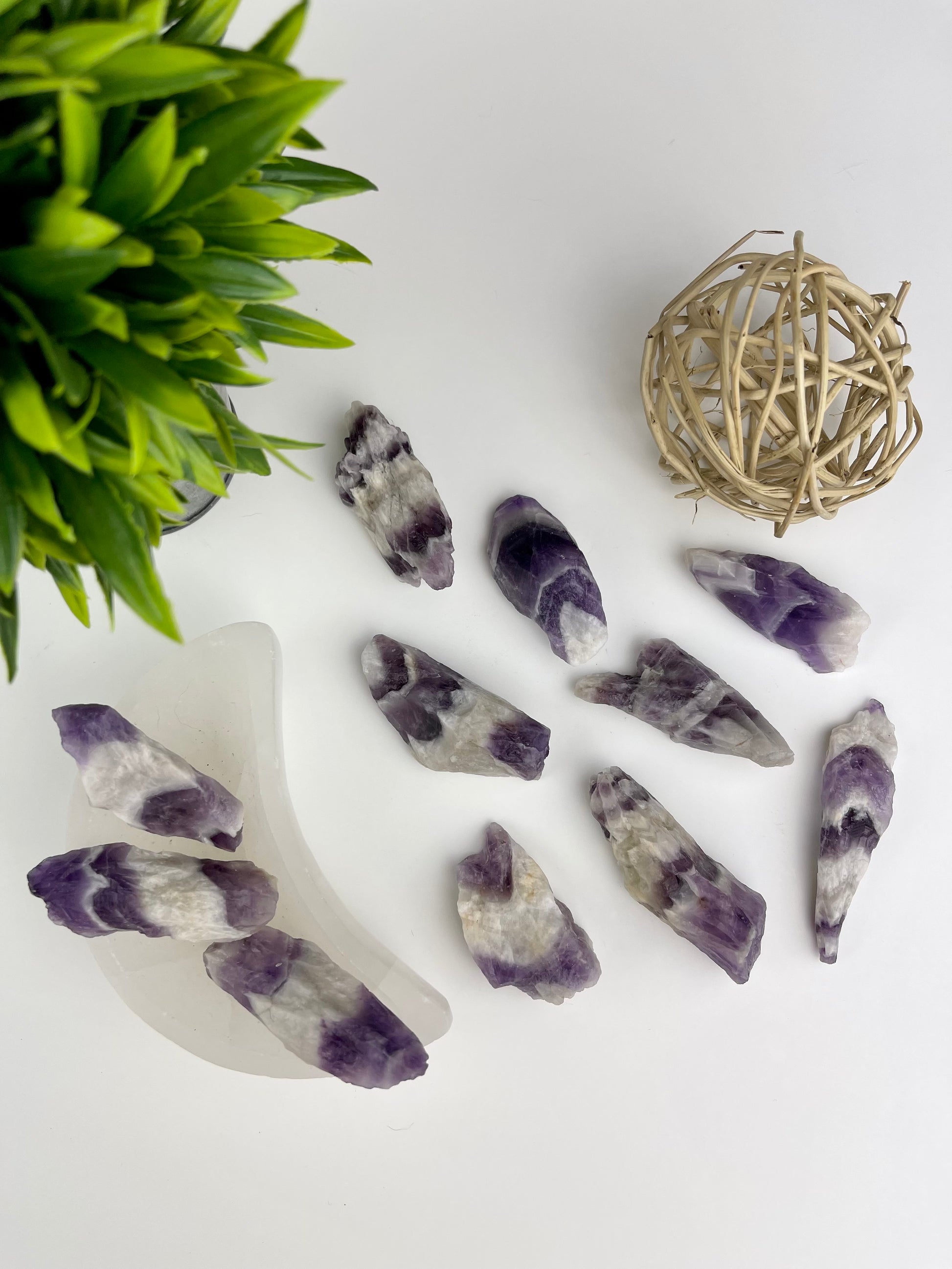 Chevron Amethyst Raw Pieces