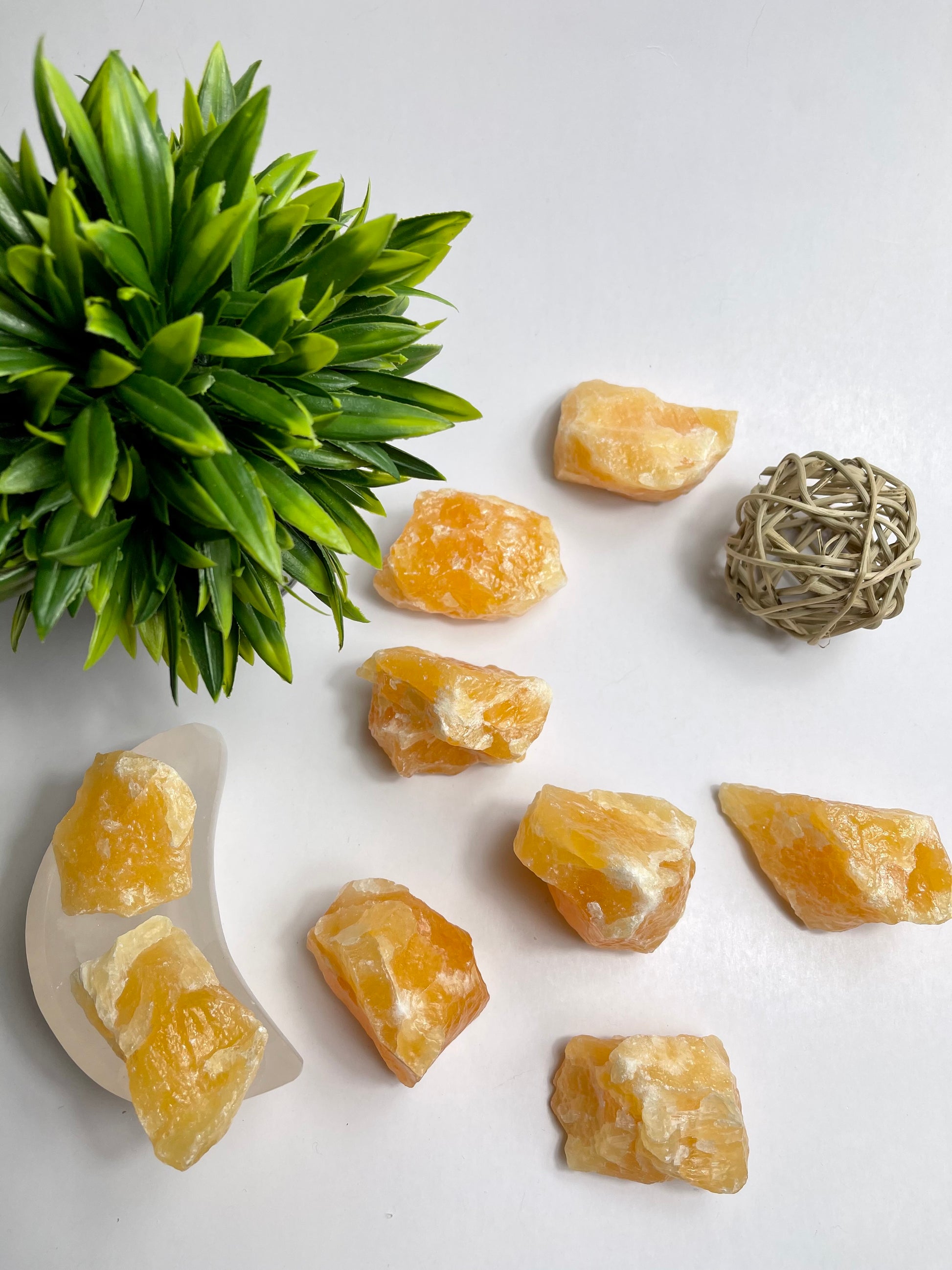 Orange Calcite Raw Pieces