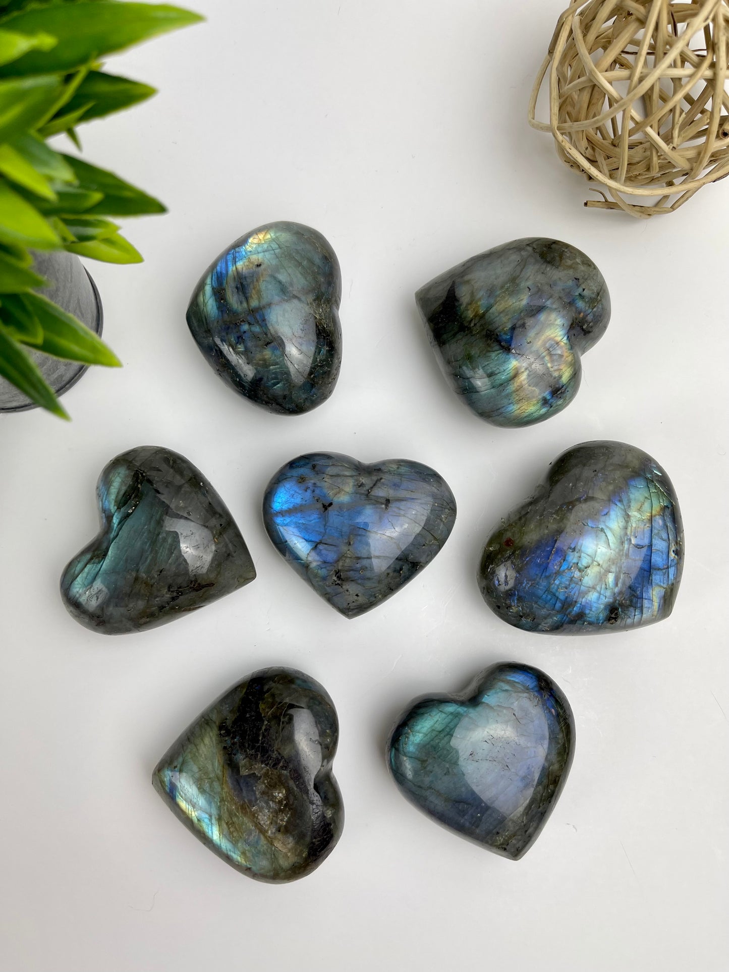 Labradorite Hearts