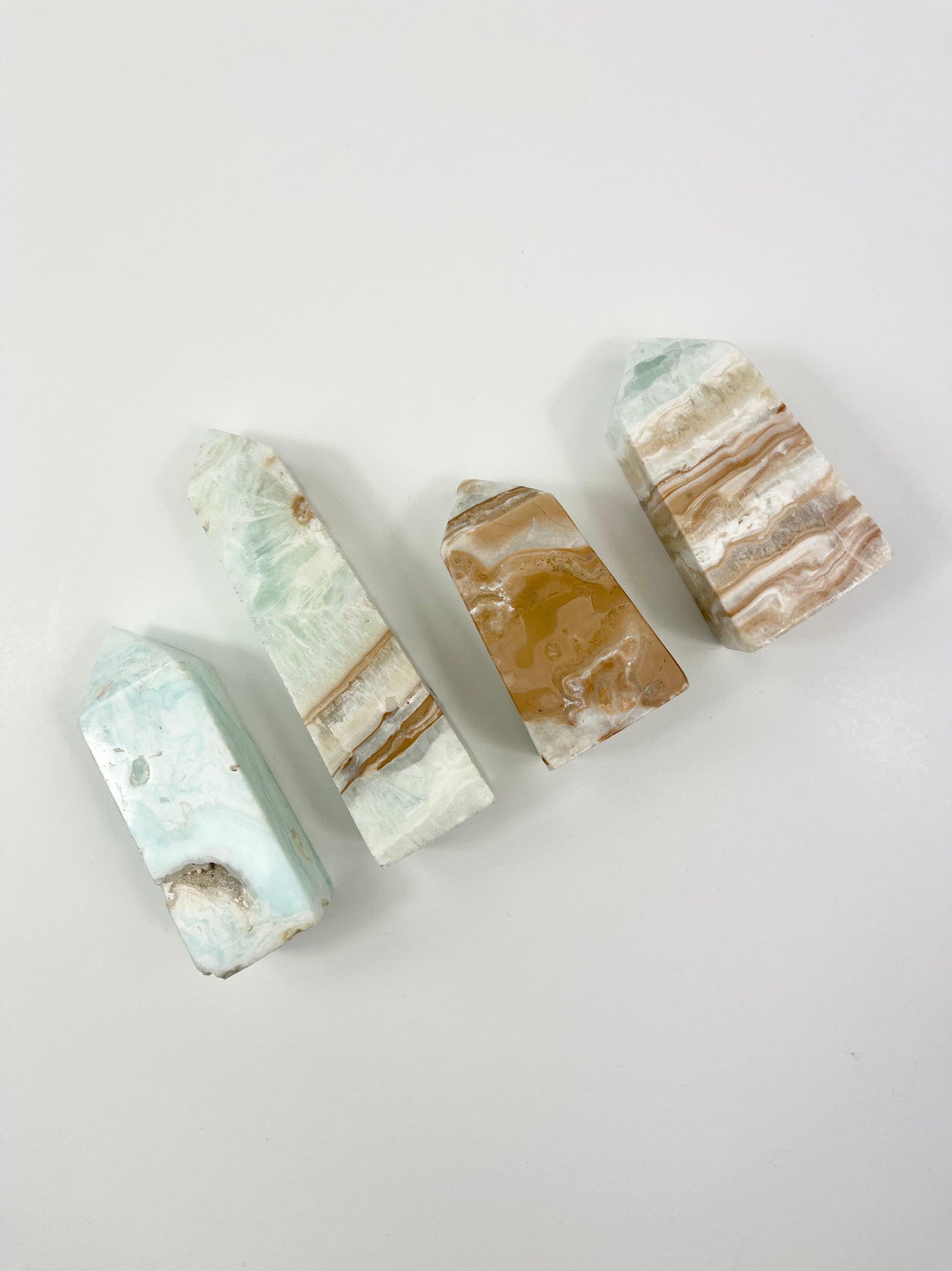 Caribbean Blue Calcite Towers Group Picture